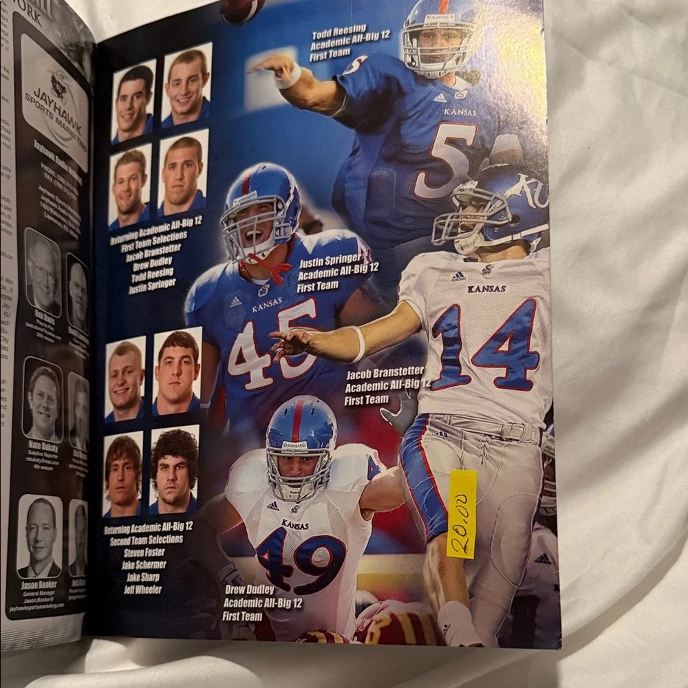 Adidas Kansas Football Media Guide Book - Blue and Red - Picture 3 of 12